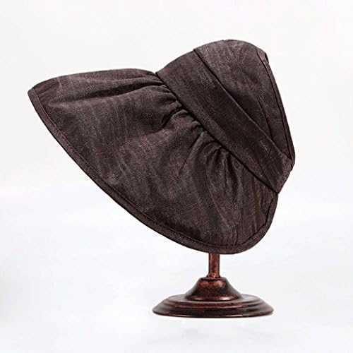 Hat Women's Summer Empty Top Sun Hat Outdoor Tennis Cap Sports Cap Visor (Color : Dark coffee)