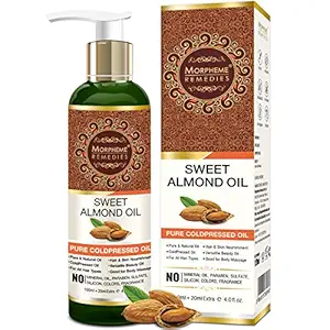 Morpheme Remedies Pure Sweet Almond Coldpressed Oil For Hair And Skin 120Ml
