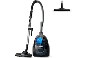 Philips Odkurzacz bezworkowy z serii 3000, technologia PowerCyclone 5, Nasadka TriActive, moc 900 W, Filtr alergiczny H13, Kolor Czarny (FC9331/09)