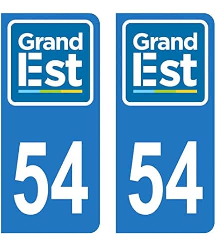 Autocollants 88 Logo Nouvelle Région Grand Est Pour Plaque Immatriculation