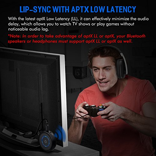 HiGoing Bluetooth 4.1 Transmitter EmpfÃ¤nger, Tragbarer kabelloser Bluetooth Receiver 2 in 1 Adapter 14 Stunden Spielzeit 3,5mm Audio GerÃ¤te fÃ¼r TV, PC, KopfhÃ¶rer, Heim Stereoanlage und Auto Soundsysteme etc