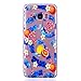 Produktbild Samsung Galaxy S8+ / S8 Plus Hülle, Hozor Niedlich Persönlichkeit Mode Serie Ultra Dünn TPU Bumper Case Kratzfest Backcover Schutzhülle Transparent Schale Flexible Weiche Silikonhülle Crystal Klar Handyhülle - Blaue Blätter Obst Blumen Party
