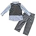 iEFiEL Xmas Gentleman 3pcs Newborn Baby Boys Waistcoat Pants Shirt Outfits Sets Clothes 0-6 Months