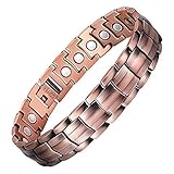 Jeracol Magnetic Bracelet Pure Copper Magnetic Bracelets For Arthritis Pain Relief With Strong Magnets Wristband Adjustable Magnetic Therapy Bracelet With Remove Tool & Gift Box.