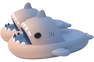 SISTTKE Chanclas de Playa para Niña Niño Pantuflas de Tiburón Zapatillas de Ducha Antideslizante Zapatos de Piscina Sandalias Ligero Verano Shark Sliders Slippers