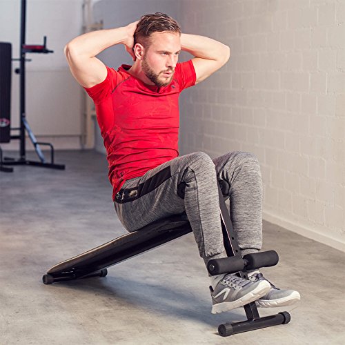 TecTake Sit-up Bank Bauchtrainer verstellbar inkl. gepolsterte Beinfixierung | 120 cm x 33 cm x 63 cm - 2