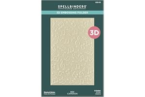 SPELLBINDERS Musical Notes 3D Embossing Folder from The Bibi's Musical Notes Collection by Bibi Cameron