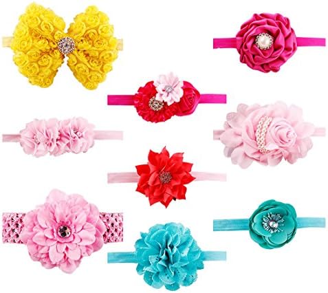Jmitha Baby Beautiful Headbands Elastic Hairband hair accessories - 9 pieces …
