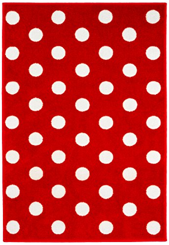 Kit for Kids Polka Dot Rug (Red and White)