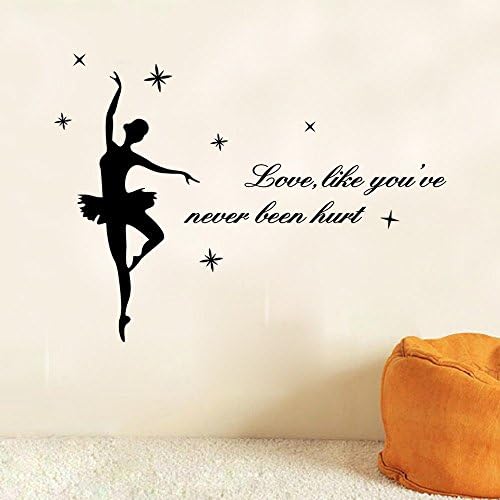 Removable Wall Stickers Quotes Ballet Girl Wall Decals Ballerina Dancer Wall Decor Decals for Bedroom Living Room Nursery Store