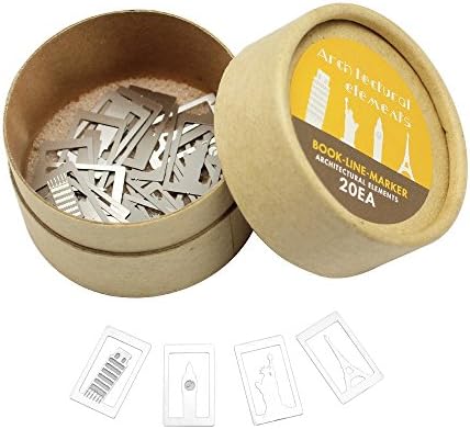 Winstory 20 Pcs Mini Metal Bookmarks Souvenirs,4 Styles(Attractions)