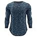 Produktbild Elecenty Rundhals Blusen Herren,Männer Slim Fit Sweatshirts Poloshirt Langarmshirt Blusentop Top Oberteile Shirt Herbstmode Herrenhemden Pulli Bluse