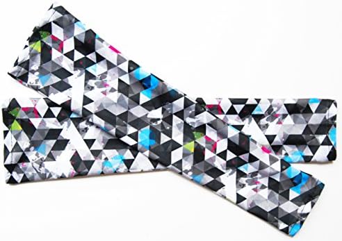 HALFWORN® ARM WARMERS with cool motifs &amp; patterns | Arm sleeves | Arm Cuffs | UV Protection | Wind Protection | Cold protection | Emojis | Animals | Colorful | Patterned | Jungle | Comic, Ultra Consulting Größen:L, Ultra Consulting Farbe:Triangles Plum