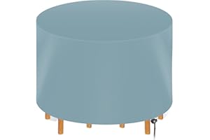 HGPFCB Housse de Jardin,Housse Mobilier Jardin ExtéRieure,420D Ronde Housse Protection Table Jardin, ImperméAble,Anti-UV, RéSistant à la DéChirure,pour Jardin Salon et Patio Mobilier Table de Jardin Ovale