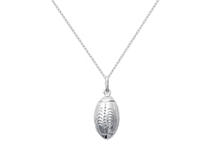 Big Bang Bijoux Lot Pendentif Ballon de Rugby en Argent 925 + Chaîne 45cm en Argent Neuf Réf.1A031A652a
