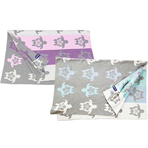 Babydecke / Erstlingsdecke / Kuscheldecke / Feinstrickdecke / Sommerdecke aus 100% Bio-Baumwolle. Atmungsaktiv, pflegeleicht und GOTS zertifiziert. Größe 80x100cm. Versand inkl. Geschenkschachtel.