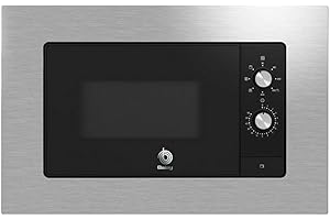 BALAY - Microondas Integrable, 20 litros, con Marco, Grill, Iluminación LED, Asistente de Limpieza Aqualisis, Negro y Acero Inoxidable, 3CG6112X3