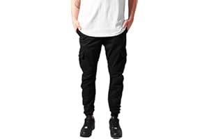 Urban Classics Cargo Jogging Pants Uomo Pantaloni Modello Cargo Nero Tapered