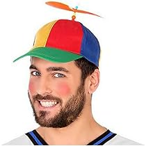 Pack De 2 Gorros Con Hélice Giratoria + Gafas Locas | Coloridos Sombreros De Carnaval | Para Adultos Y Niños | Fiesta Y Disfraces