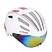 Produktbild Biking Helmet Fahrradhelm für Männer Frauen mit Sicherheit LED Rücklicht Abnehmbare Magnetische Schutzbrille Visor Mountain & Road Fahrradhelme Adjustable Adult Radfahren Helme