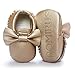 Happy Cherry Newborn Baby Infant Toddlers Soft Sole Tassels Shoes Moccasins Bowknot Pre-Walkers Slip-on Soft Crib Shoes Size 14 - Gold
