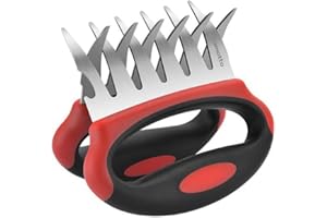 Vamotto 3-in-1 Pulled Pork Shredder Claws - Stainless Steel Meat Claws BBQ Meat Forks for Shredding Handling Carving Food Barbecue Paws Claw Handler Set for Serving Pork, Turkey, Chicken, Brisket