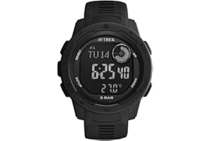 AVTREK Montre de Sport numérique pour Adolescents avec altimètre et baromètre, Montre pour l'extérieur, Montre de Sport étanche pour l'armée et Les Militaires