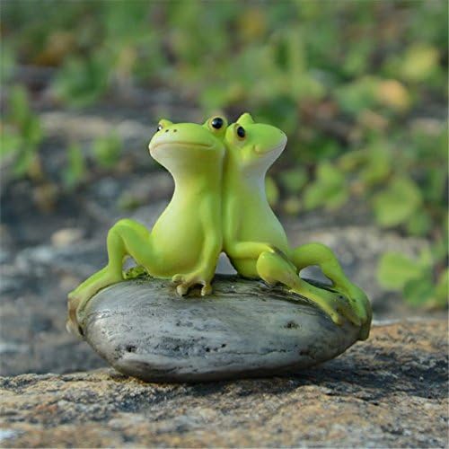 Mythgiftuk Fairy Garden Miniature Frog Lawn Decor Ornaments