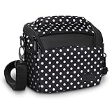 CAPACIDAD PARA TUS ACCESORIOS: Incluye un comodo Divisor interior acolchado desmontable con velcro, para mantener tu camara separada de tus accesorios o de un objetivo extra.