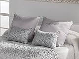 Tejido Jacquard LaNovenaNube - Cojín MADISON 50x60 cm - Color Plata con relleno