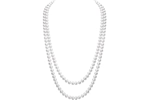 Mecool Collier Perle Perles D'imitation Long Collier En Perles Artificielles Blanches Collier En Chaîne à Perles Longues