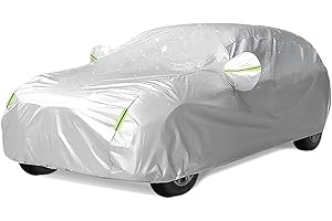 BEXITA Bâche Voiture Extérieur Étanche Doublure en Coton Housse de véhicule Bache Automobile Anti-Rayures Protection UV Durable Universelle pour Hatchback; Taille L: Max430cm
