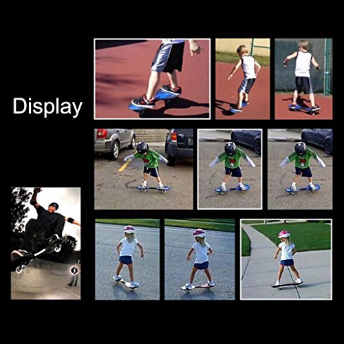 Blascool Waveboard Skateboard Caster Board Streetboard bis 90Kg mit Leuchtrollen rutschfester Deck ABEC-7 Kugellager Tasche 3 Farben zur auswahl -