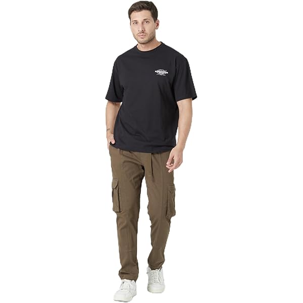 GOLYOY Cargobroek Heren Sportbroek Meerdere Zakken Joggingbroek Zwart Techwear Broeken Hip Hop Streetwear Punk Broek, XL