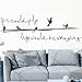 Produktbild DecalMile Schwarz Wandtattoo Sprüche und Zitate If I could fly life would be amazing Peel und Stick Herausnehmbar Wandaufkleber für Schlafzimmer Wohnzimmer