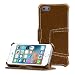 Produktbild Manna iPhone SE Hülle, Lederhülle Tasche Handyhülle | Kunstleder Case Cover | Etui Standfunktion für iPhone SE Case