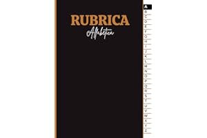 Rubrica Alfabetica: Quaderno A5 con 4 pagine per ogni lettera 104 pagine.