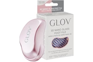 Glov Fresa Calli Professionale per Piedi e Talloni Raspa Esfoliante con Tecnologia Nano Glass Design Ergonomico per Rimozione Efficace di Calli e Pelle Dura Facile da Pulire