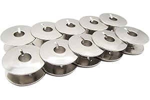 CKPSMS Marca - # 55623S BOBINAS DE ACERO ESTILO "L" Compatible con JUKI, BROTHER, SINGER, Janome (10PZAS)