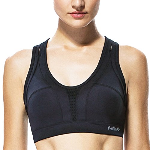 Yvette Damen Gekreuzte Rücken Große Größen High Impact Sport-BH Für Yoga Fitness-Training - 2
