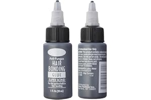 TUMOTSIT Colla per parrucche Parte anteriore del pizzo Forte tenuta Adesivo per incollaggio invisibile Colla per capelli per parrucche Posticci, Adesivo di ricambio per capelli impermeabile e resistente -30ml