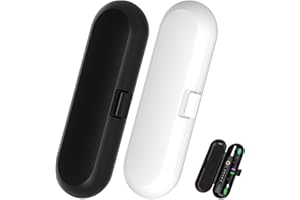 YSTrillion Pack of 2 Electric Toothbrush Case Travel Case Toothbrush Storage Box with Holder for Philips Series for Work, Business Trip, Family Travel, Outdoor Camping and School, black, Unisex