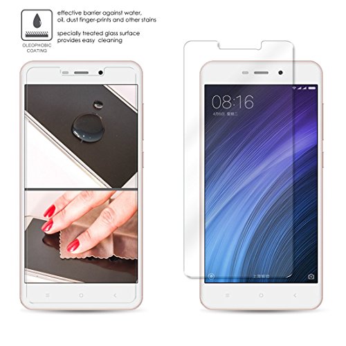 Zuttero Protector de Pantalla para Xiaomi Redmi 4  2 Unidades   Cristal Vidrio Templado Cristal Protector para Xiaomi Redmi 4 -  Ajuste Perfecto  - Protector para Xiaomi Redmi 4