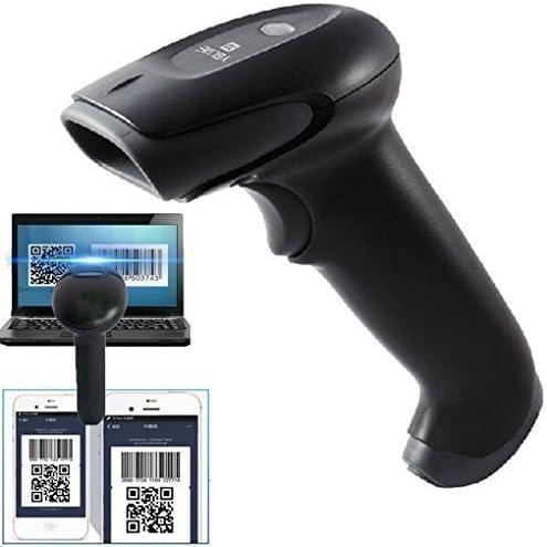 UCSCAN USB Automatic Handheld Barcode Reader QR 2D Barcode Scanner-CMOS 2D/QR Imager with USB Cable, Automatic Sensing and Scan, Black