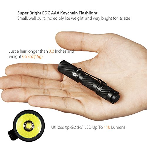 LUMINTOP® Tool Magnet + Schaltergehäuse EDC für AAA Batterie.110 Lumen Cree XP-G2 R5 LED Mini Keychain Taschenlampe - 2