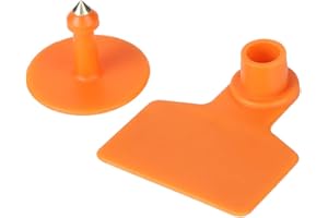 KIMISS 100pcs Ear Tags, Special Ear Tag for Breeding Anti Falling Bright Color Livestock Number Handling Supplies Without Words Tag Label Blank Marker Accessory Pig Cow Sheep Goat