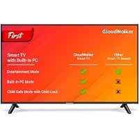 CloudWalker 109cm (43 Inches) Full HD Smart LED TV Cloud TV 43SFX3 (Black)