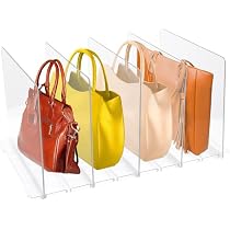 Organisateur Transparent Pour Sacs à Main - 4 Compartiments, Empilable, Pour Placard Ou étagère (modèle A 32 Cm) - 4