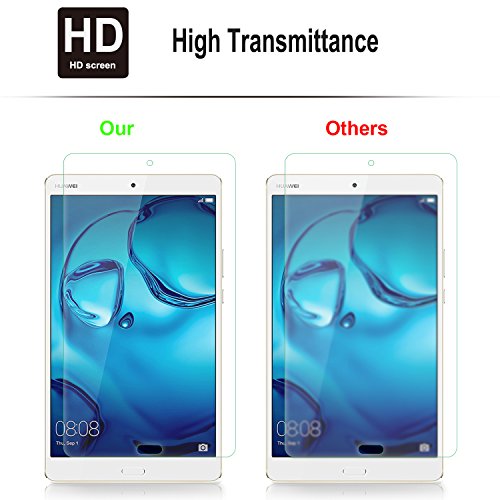 ELTD Huawei Mediapad M3 8.4 Displayschutz, Glas Folie Schutzfolie Glas Panzerfolie Displayschutzfolie, Klar Anti-Kratz,9H Hardness aus - 3