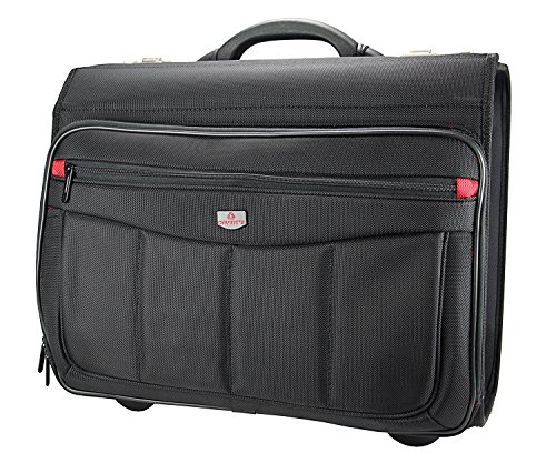 Preisvergleich Produktbild RAUMWUNDER Business Laptop Notebook Trolley Trolleytasche Bürotasche mit Laptopfach 17 Zoll Koffer Trolley Rollen Bord Gepäck